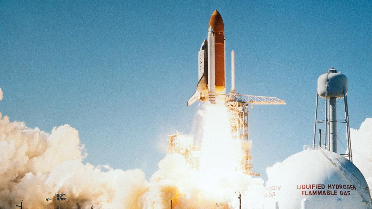 Space Shuttle Challenger backdrop