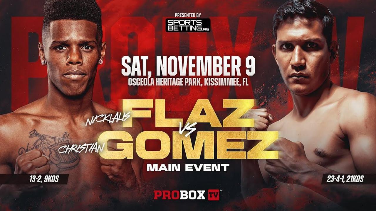 Nicklaus Flaz vs. Christian Gomez backdrop