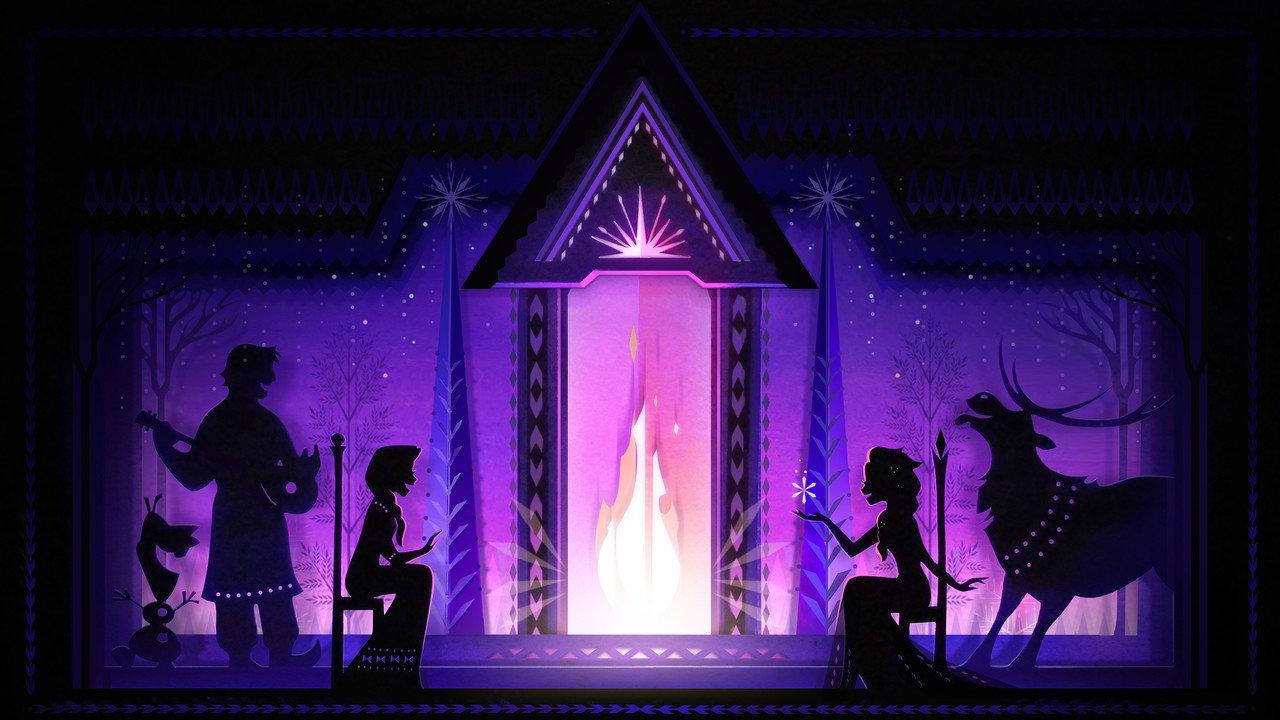 Arendelle Castle Yule Log: Cut Paper Edition backdrop