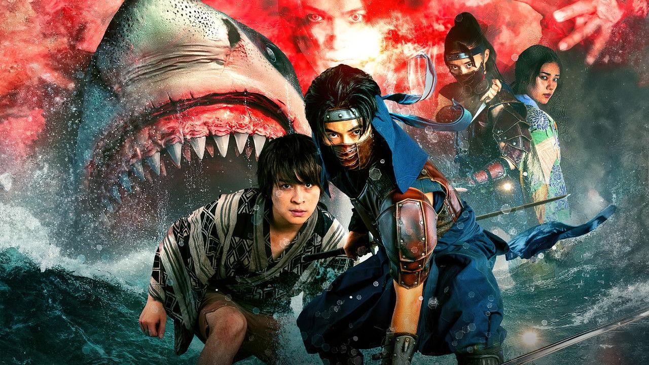 Ninja vs Shark backdrop