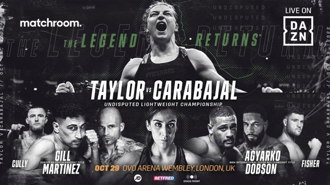 Katie Taylor vs. Karen Elizabeth Carabajal backdrop