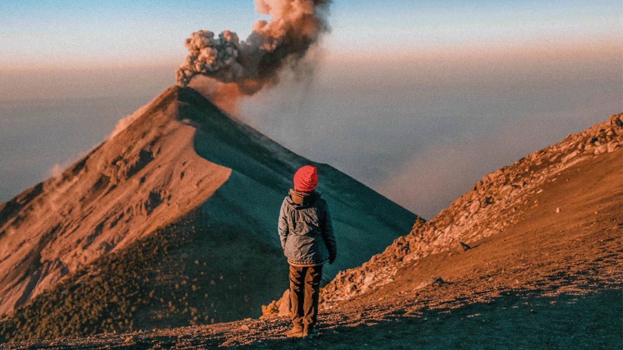 Living with Volcanoes backdrop