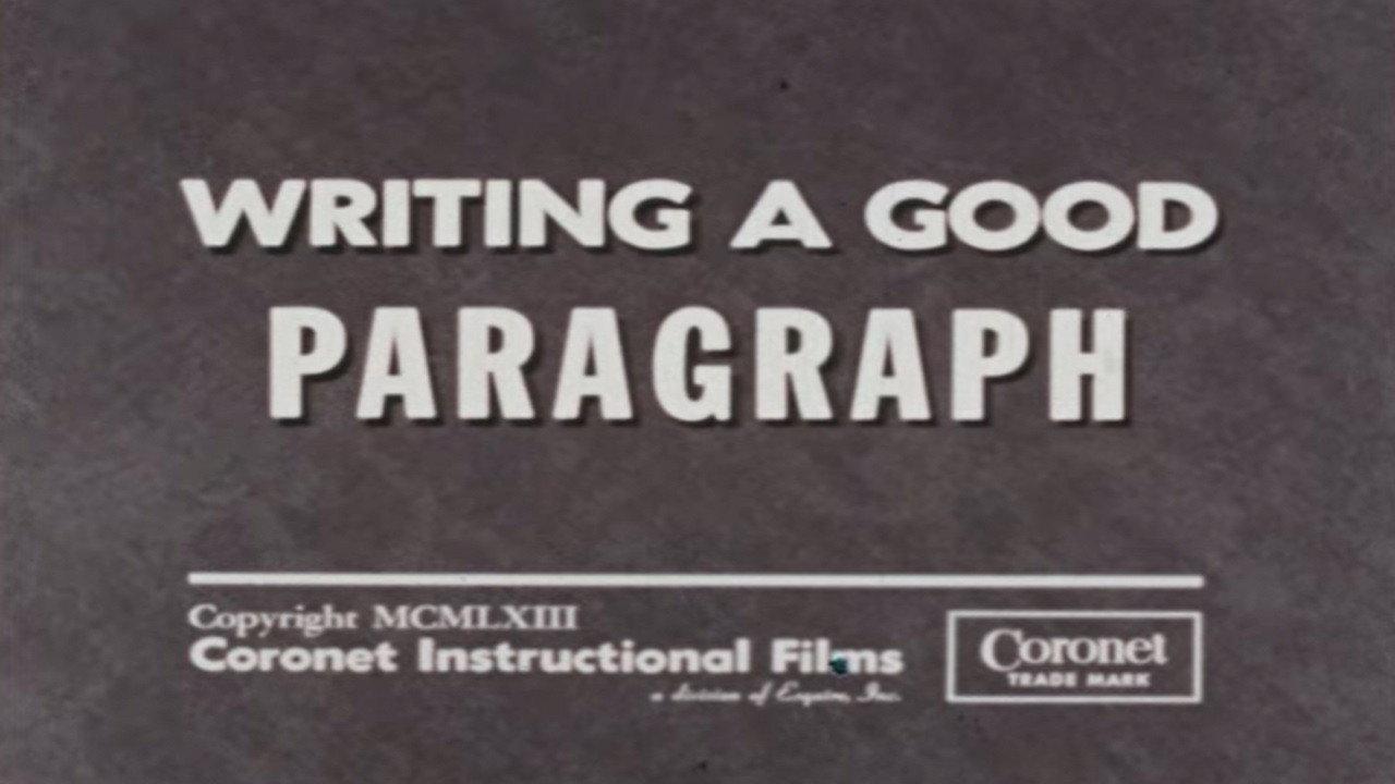 Writing a Good Paragraph backdrop