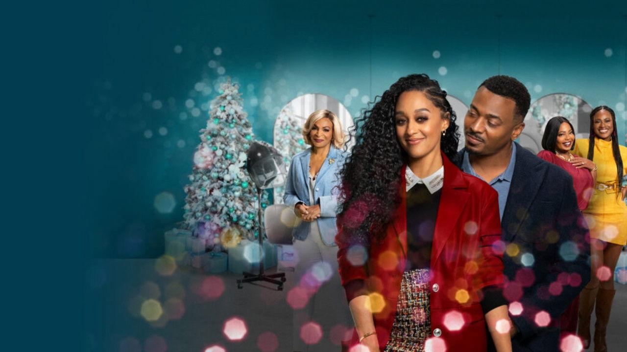 A Very Merry Beauty Salon backdrop