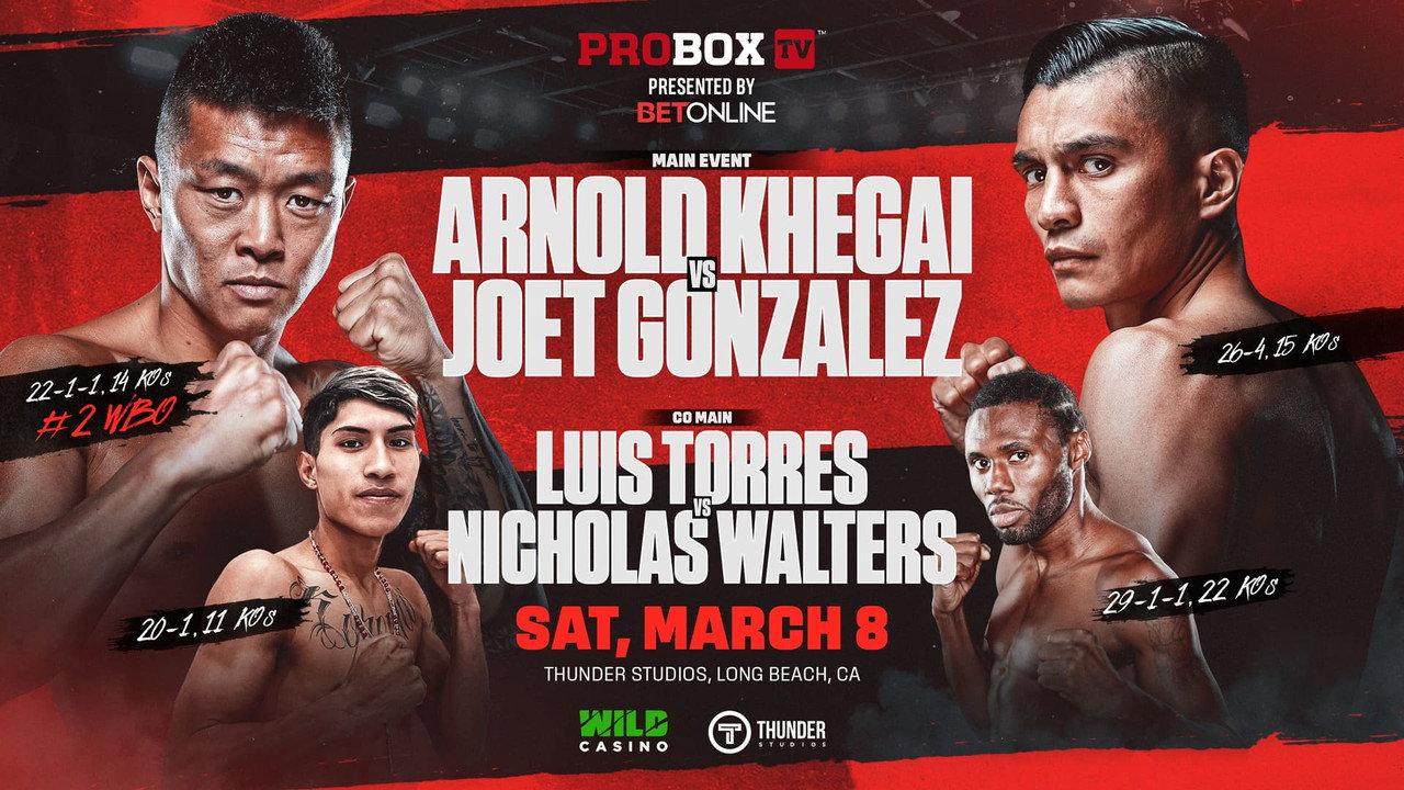Arnold Khegai vs. Joet Gonzalez backdrop