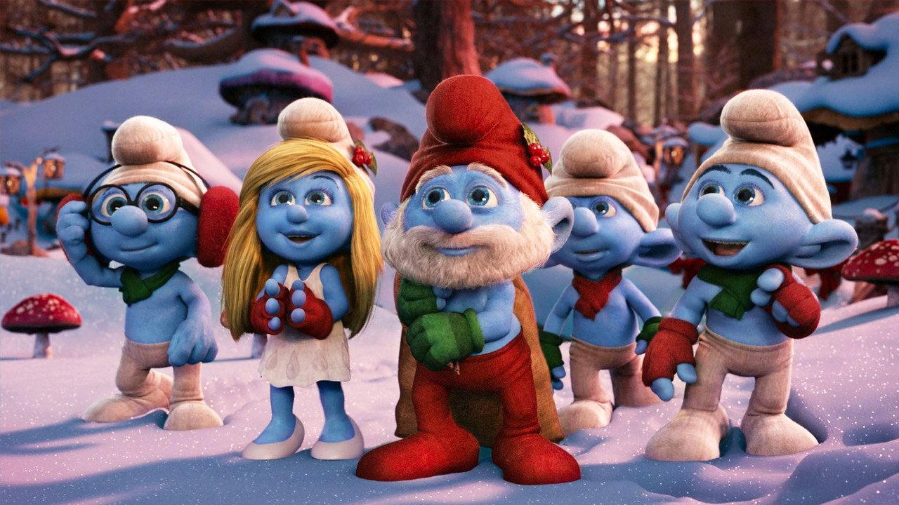 The Smurfs: A Christmas Carol backdrop