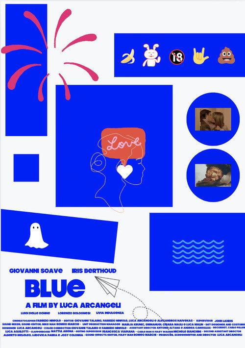 Blue backdrop