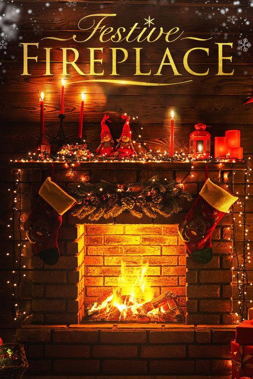 Festive Fireplace backdrop