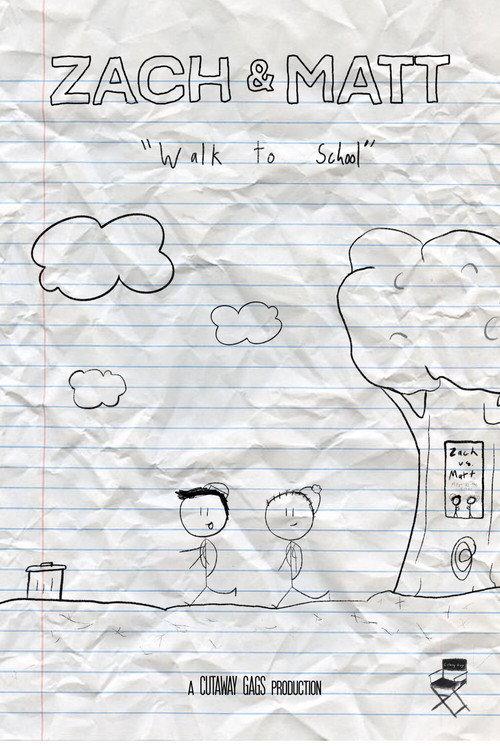 Zach and Matt Walk to School backdrop
