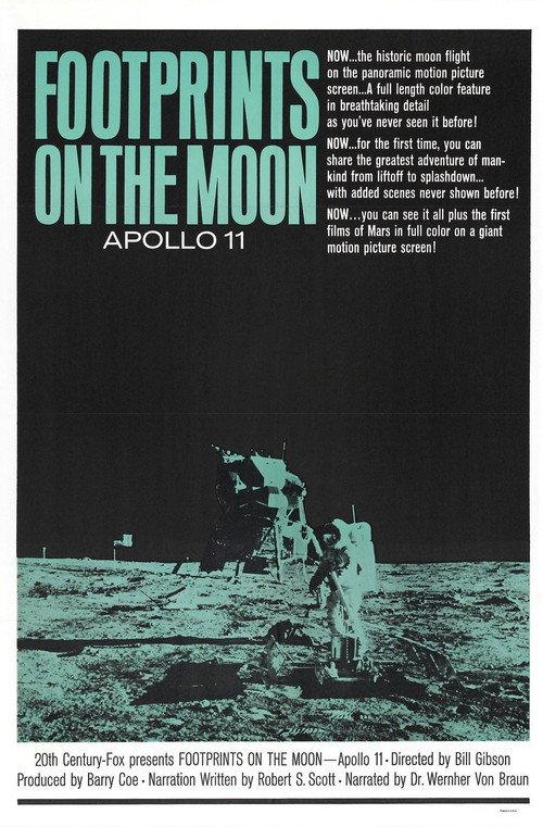 Footprints on the Moon backdrop