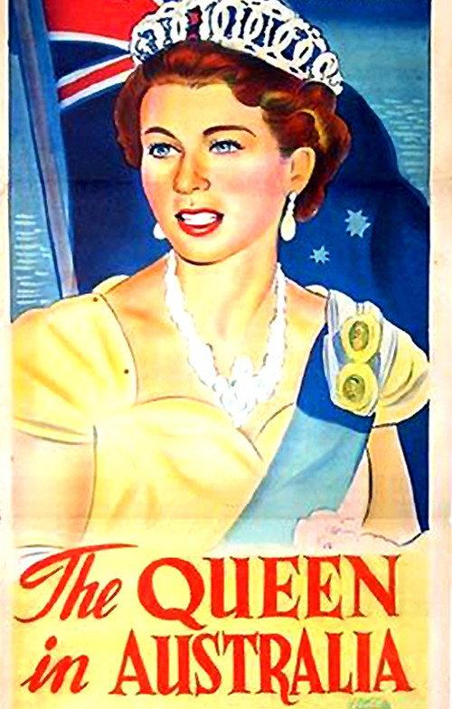 The Queen in Australia backdrop