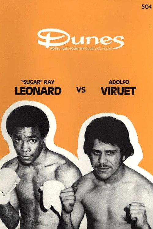 Sugar Ray Leonard vs. Adolfo Viruet backdrop