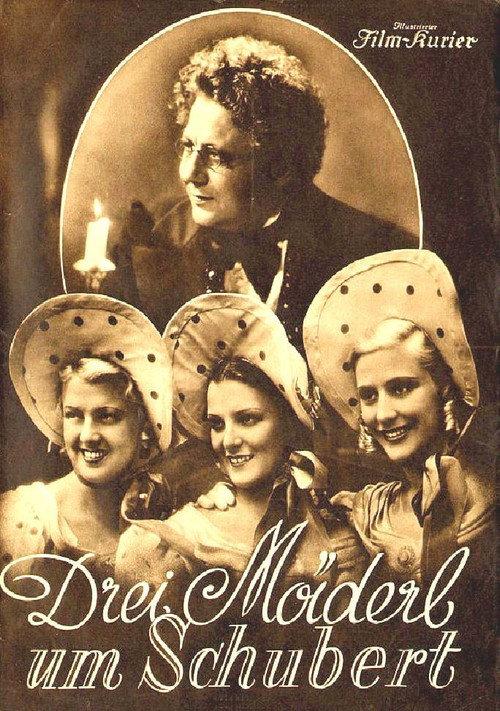 Three Girls Around Schubert backdrop
