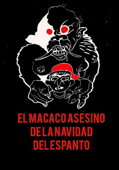 The Creepy Christmas Killer Macaque backdrop