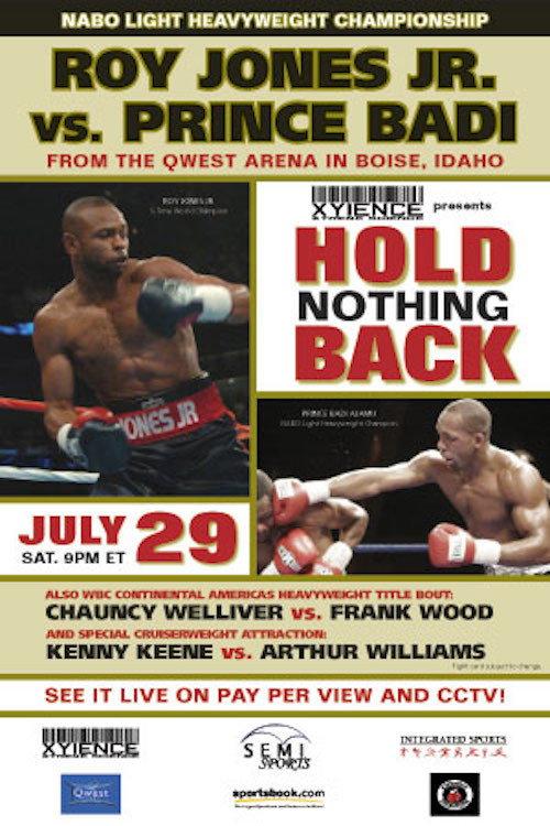 Roy Jones Jr vs. Prince Badi Ajamu backdrop