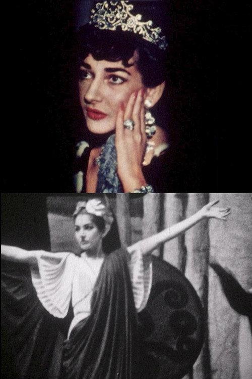 Maria Callas Porträt backdrop