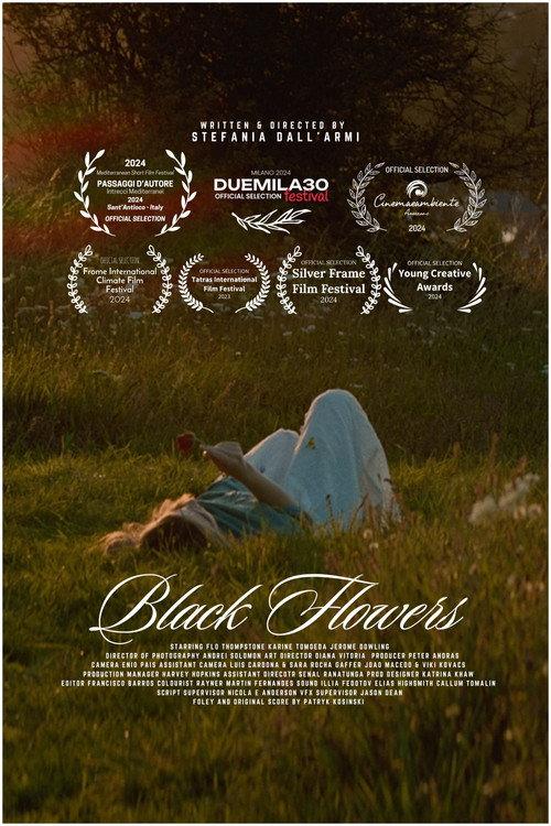 Black Flowers backdrop